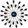 GDOOL 30 Pieces 1mm Universal RC Body Clips with Pull Tabs Car Clips RTR Clip Pins H165 Assembly Spare Parts for 1:14 1:16 1:18 Scale Redcat HPI Himoto HSP Exceed RC Car SCX24 TRX4M Parts Truck Buggy view 1