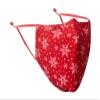 100% Cotton Washable Crystalline Red Snowflakes Face Mask - Kids view 1