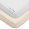 American Baby Company 2 Pack 100% Natural Cotton Fitted Crib Sheets 52" x 28" - Soft, Breathable, Hypoallergenic & Gentle Toddler Bed Sheets, Cream and White, Neutral for Boys & Girls view 1