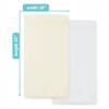 American Baby Company 2 Pack 100% Natural Cotton Fitted Crib Sheets 52" x 28" - Soft, Breathable, Hypoallergenic & Gentle Toddler Bed Sheets, Cream and White, Neutral for Boys & Girls view 2