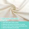 American Baby Company 2 Pack 100% Natural Cotton Fitted Crib Sheets 52" x 28" - Soft, Breathable, Hypoallergenic & Gentle Toddler Bed Sheets, Cream and White, Neutral for Boys & Girls view 3