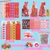 AOJOYS Valentines Gifts for Kids - 28 Pack Assorted Valentines Stationery set Valentines Cards Valentines Pencils Erasers Notepads, Valentine Treat Bags Goodie Bags Fillers Valentines favor for kids view 2
