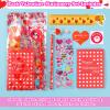 AOJOYS Valentines Gifts for Kids - 28 Pack Assorted Valentines Stationery set Valentines Cards Valentines Pencils Erasers Notepads, Valentine Treat Bags Goodie Bags Fillers Valentines favor for kids view 4