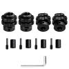AllinRC Aluminum 17mm Splined Wheel Hubs/Nuts 17mm Hex Spacers Extensions Adapters for 1/10 Traxxas Summit, Set of 4 (Black) view 1