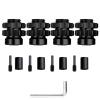 AllinRC Aluminum 17mm Splined Wheel Hubs/Nuts 17mm Hex Spacers Extensions Adapters for 1/10 Traxxas Summit, Set of 4 (Black) view 2
