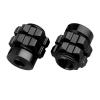 AllinRC Aluminum 17mm Splined Wheel Hubs/Nuts 17mm Hex Spacers Extensions Adapters for 1/10 Traxxas Summit, Set of 4 (Black) view 3