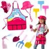 Born Toys Unicorn Kids Gardening Set for Ages 3 & Up, Includes Apron, Sun Hat, Gloves, Shovel - 11pcs view 1