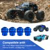 AllinRC Aluminum 17mm Splined Wheel Hubs/Nuts 17mm Hex Spacers Extensions Adapters for 1/10 Traxxas Summit Losi Baja Rey, Set of 4 (Navy Blue) view 4