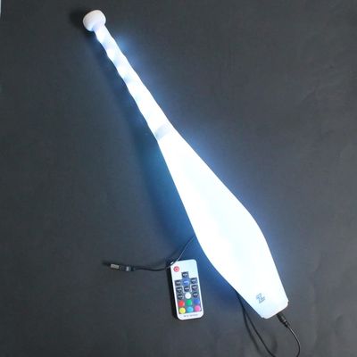 Zeekio - Multi-Color LED Light Up Juggling Club - with Charger & Wireless Remote - for Beginners & Advanced - Bright & Vibrant Colors Durable - 20.5L - Single Club