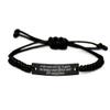 Best Toy Collecting Black Rope Bracelet, If You Wanted Me to, Gifts for Friends, Present from, Engraved Bracelet for Toy Collecting view 1