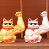 hanxiaoyishop Piggy Bank Piggy Bank Lucky Cat Vigorously Arm Creative Lucky Cat Opening Gift Small Decoration 2500g Capacity Piggy Banks view 4