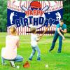 Baseball Party Decorations Happy Birthday Banner for Boys Kids Teens - Large Sport Themed Banner for Christmas Holiday Party Supplies view 3