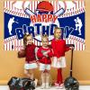 Baseball Party Decorations Happy Birthday Banner for Boys Kids Teens - Large Sport Themed Banner for Christmas Holiday Party Supplies view 4