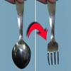 ZQION Spoon to Fork Metal Forks Bending Magic Tricks Close Up Street Gimmicks Illusions Mentalism Magia Props Funny Toys Magician Accessories view 1