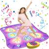 SUNLIN Dance Mat Toys for Girls Ages 3-10 | Dance Pad with LED Lights, Adjustable Volume, 9 Built-in Music, 7 Game Modes, 5 Challenge Levels | Christmas Birthday Gifts for 3 4 5 6 7 8+ Years Old Girl view 1
