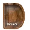 Personalized Large Wooden Kids Letter Piggy Bank Custom Name Coin Piggy Bank, (Laser Engraved Name) Wood Alphabet Letter Bank Money Box Birthday (D) view 1