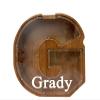 Personalized Large Wooden Kids Letter Piggy Bank Custom Name Coin Piggy Bank, (Laser Engraved Name) Wood Alphabet Letter Bank Money Box Birthday (G) view 1