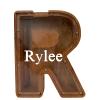 Personalized Large Wooden Kids Letter Piggy Bank Custom Name Coin Piggy Bank, (Laser Engraved Name) Wood Alphabet Letter Bank Money Box Birthday (R) view 1
