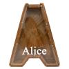 Personalized Large Wooden Kids Letter Piggy Bank Custom Name Coin Piggy Bank, (Laser Engraved Name) Wood Alphabet Letter Bank Money Box Birthday (A) view 1