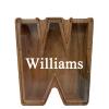 Personalized Large Wooden Kids Letter Piggy Bank Custom Name Coin Piggy Bank, (Laser Engraved Name) Wood Alphabet Letter Bank Money Box Birthday (W) view 1