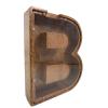 Personalized Large Wooden Kids Letter Piggy Bank Custom Name Coin Piggy Bank, (Laser Engraved Name) Wood Alphabet Letter Bank Money Box Birthday (B) view 2