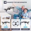 DRONEEYE 4DV13 Drone with 1080P HD FPV Camera for Kids Adults,Remote Control Helicopter Quadcopter for Beginners boy Toys Gift,Waypoint Functions,Altitude Hold, Gesture Selfie,3D Flips,2 Batteries,Black view 3
