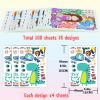 100 Sheets Make Your Own Stickers for Kids with 25 Designs, Make-a-Face Stickers Animal Mermaid Girl and Boy Face Sticker Sheets, DIY Party Favor for Festival Art Craft School Family Reward view 2