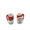 Christmas Santa Coffee Mugs Set of 2 Dollhouse Miniature Kitchen Perfect Ceramic Coffee Mugs view 2
