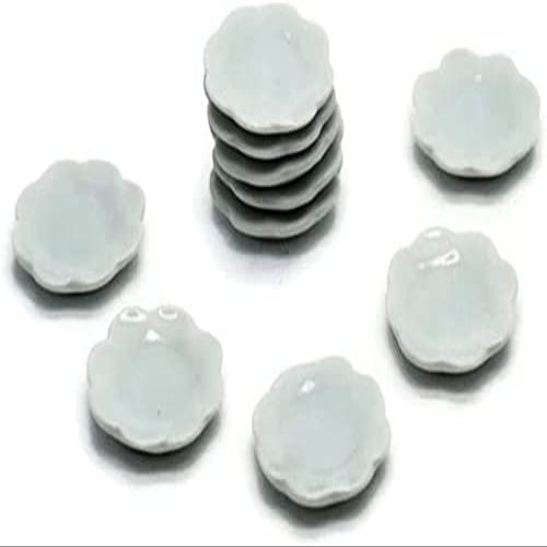 10 White Cearmic Plate Dish Bowl Dollhouse Miniatures Food Kitchen 3 cm.