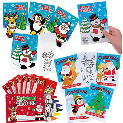 288 Piece(s) Christmas Coloring Books with Crayons Kit for 144