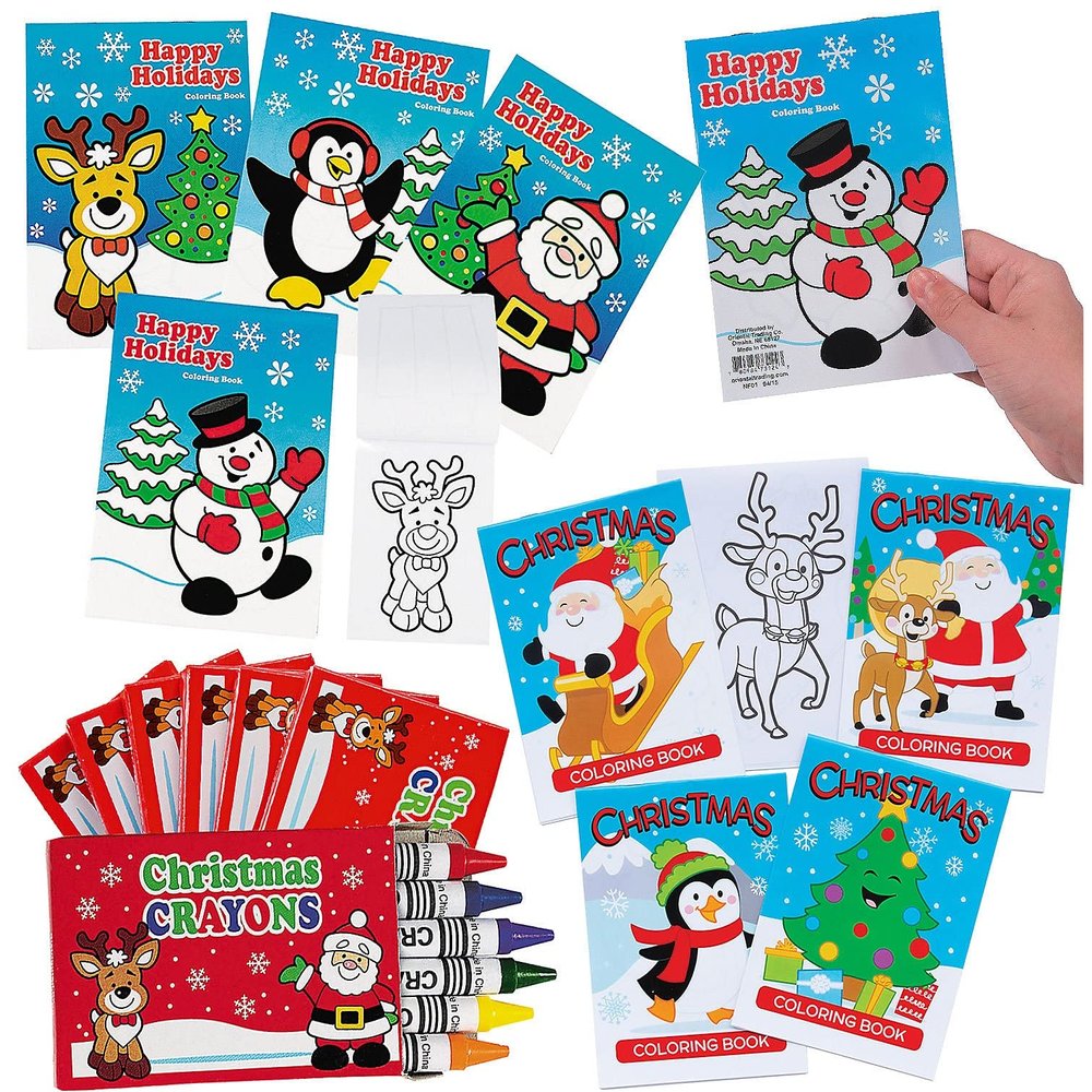 288 Piece(s) Christmas Coloring Books with Crayons Kit for 144