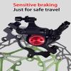 LYYCX Hydraulic Disc Brake, Disc Brake Group Front and Rear Line Pull Hydraulic Disc Brake, Additional Brake Pads are Spare (Color : Red, Size : One Rear Brake) view 3