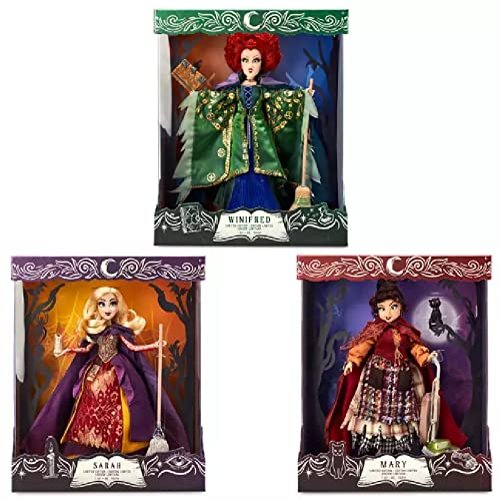 3 Sisters Doll Set - Includes: Sarah Sanderson, Mary Sanderson and Winifred Sanderson,  Hocus Pocus  Limited Edition