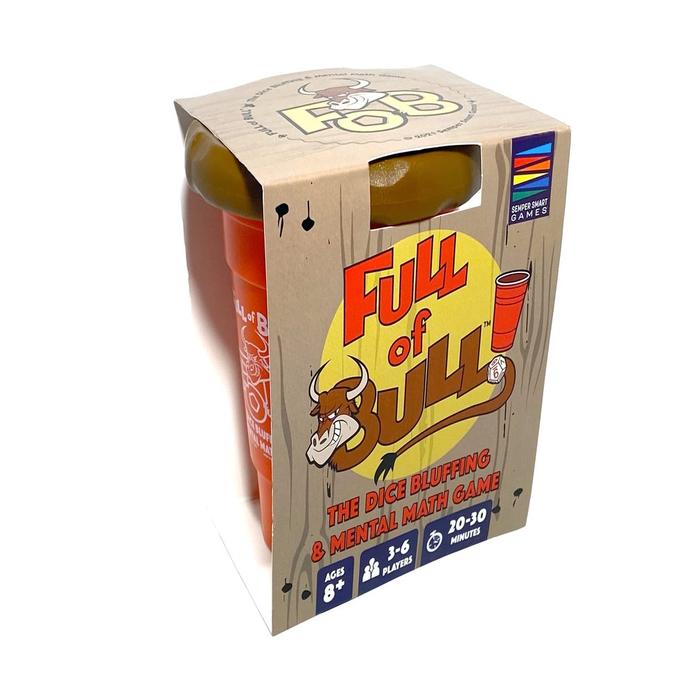 Full of Bull! Hilariously Fun Dice Bluffing & Mental Math Game to Help Master STEM Multiplication & Addition Skills, algebraic Thinking, Social IQ, Persuasion & intuitive Reasoning.