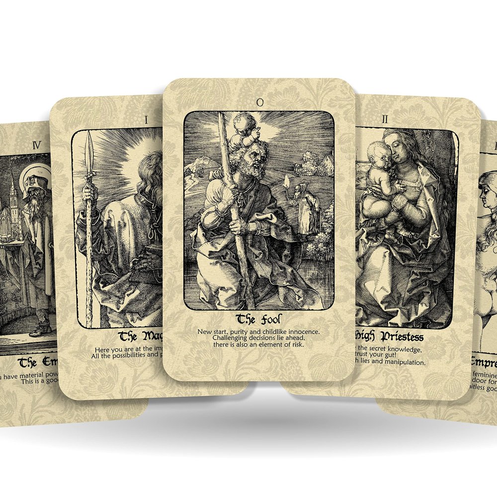 Ibiza Tarot The Tarot of Drer - Major Arcana Cards | Fortune Telling Tarot Cards Deck for Beginners | Authentic Tarot Experience - Set of 22 Cards