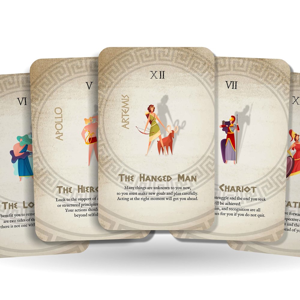 Ibiza Tarot-Ancient Greek Tarot - Major Arcana | Fortune Telling Tarot Cards Deck for Beginners |Authentic Tarot Experience - Set of 22 Cards