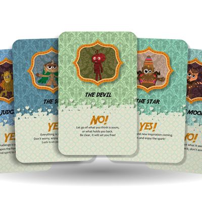 Ibiza Tarot Love Monster Tarot - Yes No - Major Arcana Cards | Fortune Telling Tarot Cards Deck for Beginners | Authentic Tarot Experience - Set of 22 Cards