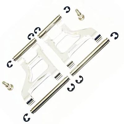 RC CAR 1:10 CC01 RC Crawler Silver Alloy Aluminum Front Lower Suspension Arm -1PR Set