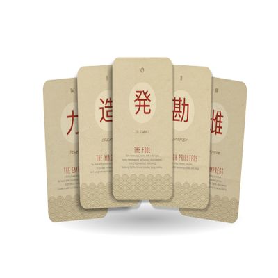 Ibiza Tarot- Nagai Tarot - Kanji Tarot - Major Arcana - Kanji oracle | Fortune Telling Tarot Cards Deck for Beginners |Authentic Tarot Experience - Set of 22 Cards