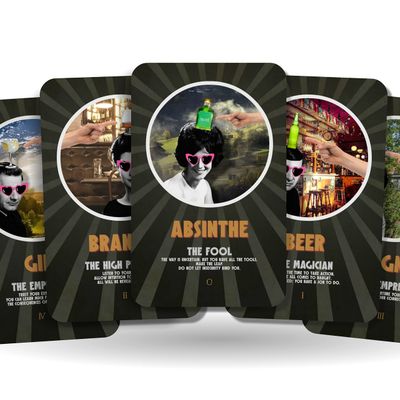 Ibiza Tarot Alcohol Tarot - Major Arcana | Fortune Telling Tarot Cards Deck for Beginners | Authentic Tarot Experience - Set of 22 Cards