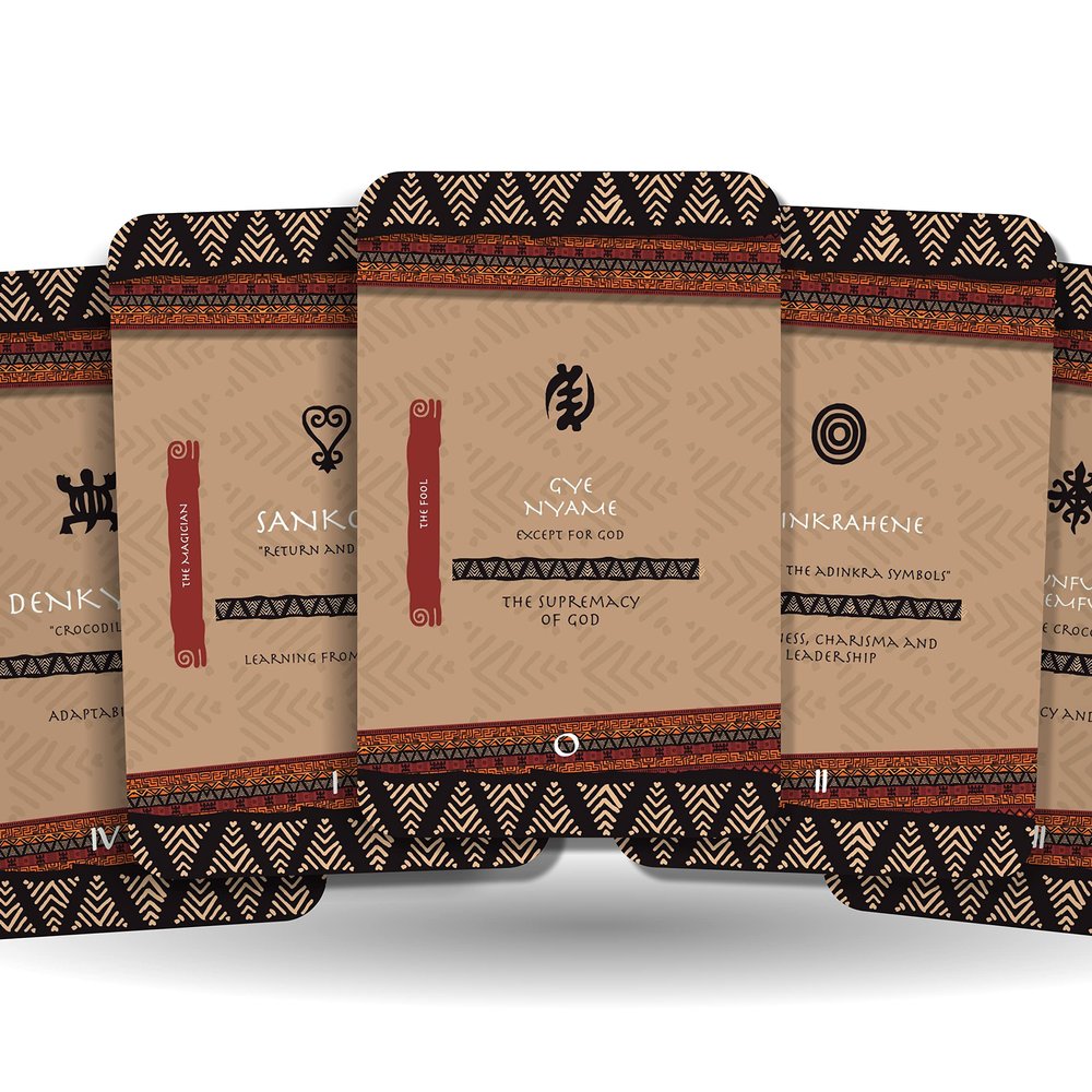 Ibiza Tarot Adinkra Tarot - African Tarot - Major Arcana Cards | Fortune Telling Tarot Cards Deck for Beginners | Authentic Tarot Experience - Set of 22 Cards