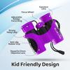 BlueCabi 8x21 Kids Binoculars  Compact, Durable and Lightweight with Magnification up to 8X  with Rubber Coating and Anti-Slip Texture  Includes Neck Strap, Wipe Cloth & Carry Case  Purple/Black view 3
