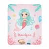 Artsadd Custom Blanket for Baby Boys Girls with Name Mermaid Personalized Blankets for Toddler Fuzzy and Fleece Soft Blanket Birthday Gifts for Kids 50"x60" view 1