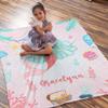 Artsadd Custom Blanket for Baby Boys Girls with Name Mermaid Personalized Blankets for Toddler Fuzzy and Fleece Soft Blanket Birthday Gifts for Kids 50"x60" view 3