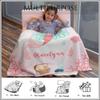 Artsadd Custom Blanket for Baby Boys Girls with Name Mermaid Personalized Blankets for Toddler Fuzzy and Fleece Soft Blanket Birthday Gifts for Kids 50"x60" view 4