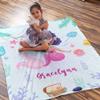 Artsadd Custom Blanket for Baby Boys Girls with Name Mermaid Personalized Blankets for Toddler Fuzzy and Fleece Soft Blanket Birthday Gifts for Kids 30"x40" view 3