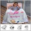 Artsadd Custom Blanket for Baby Boys Girls with Name Mermaid Personalized Blankets for Toddler Fuzzy and Fleece Soft Blanket Birthday Gifts for Kids 30"x40" view 4
