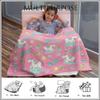 Artsadd Custom Blanket for Baby Boys Girls with Name Unicorn Personalized Blankets for Toddler Fuzzy and Fleece Soft Blanket Birthday Gifts for Kids 50"x60" view 4
