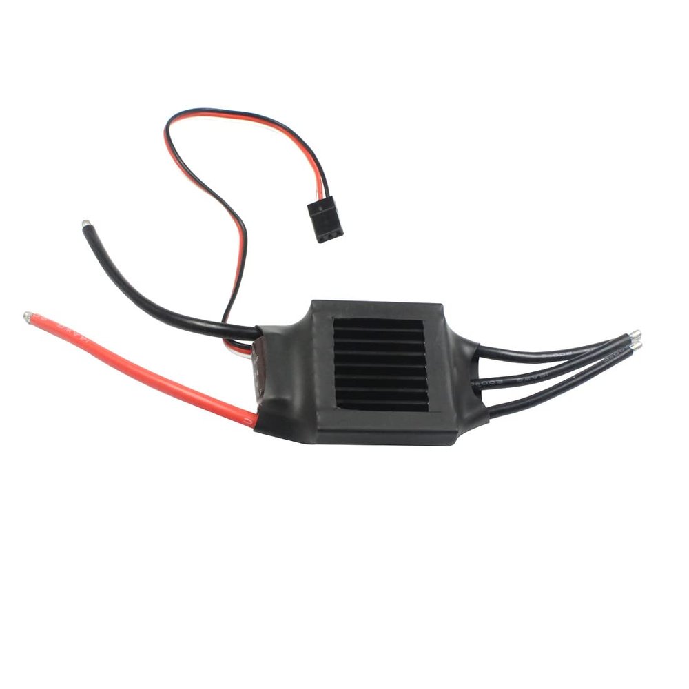 QWinOut ESC 50A Two-Way ESC 2-4S Forward/Backward Electric Speed Controller 7.4V - 11.1V for RC Robot Car Boat Model Product (50A 1pcs)