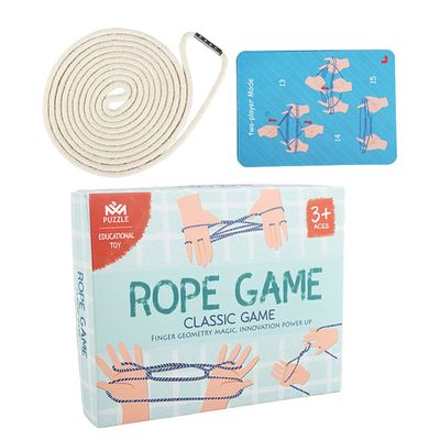 Toyvian Educational Rope Toys Cradle Finger String Game for Kids Cooperative Play Creative Weaving Activity for Parties Family Fun